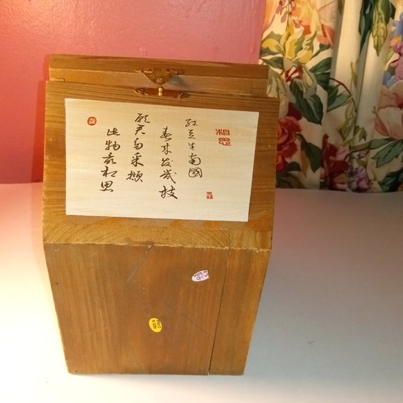 CHINESE 7" INCH WOODEN FOOD BOX STORAGE DECOR - Picture 7 of 7